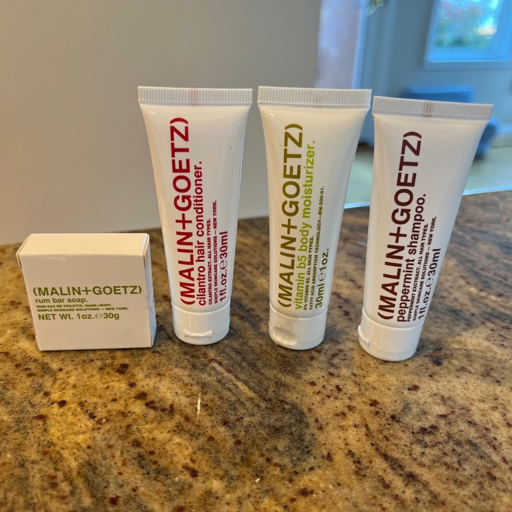 New/unused Malin+Goetz products (travel sized)